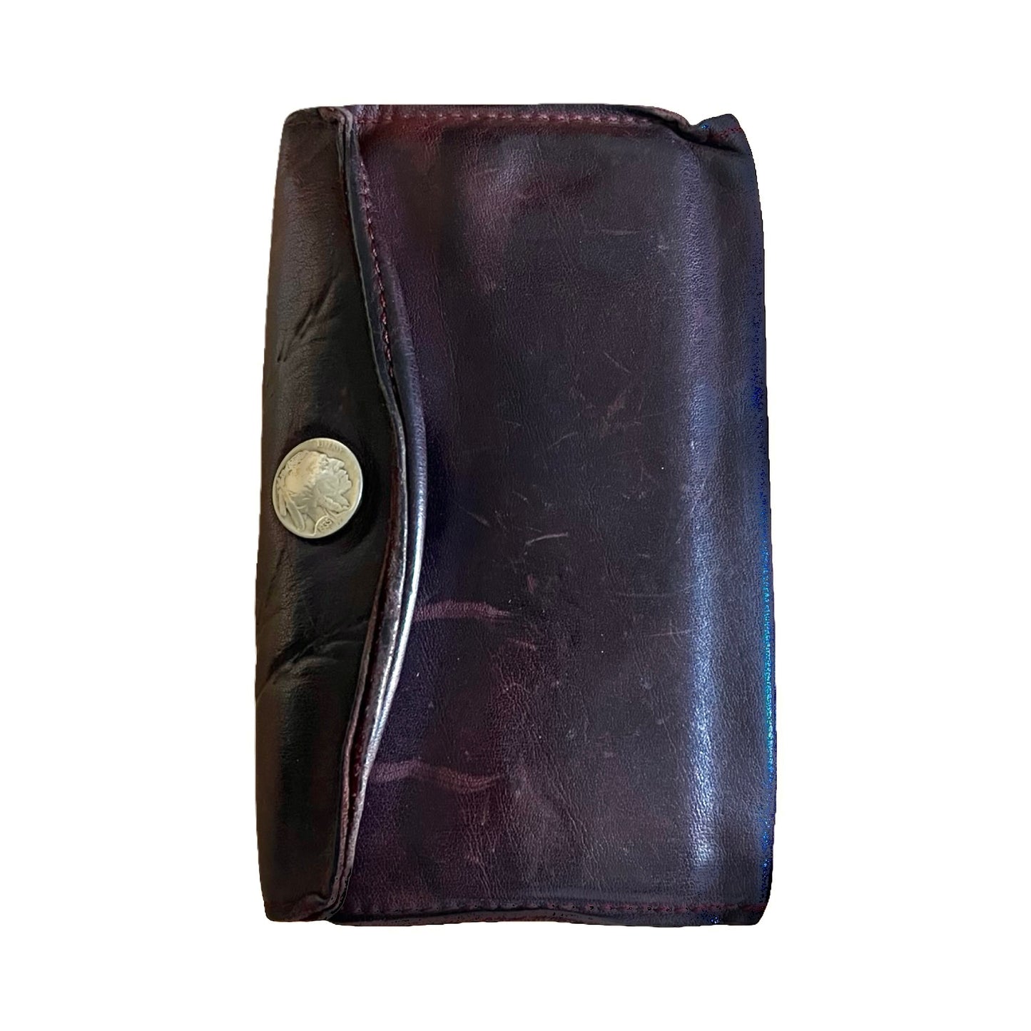 Vintage 70’s Soft Leather Handmade 1935 Indian Head Nickel Wallet