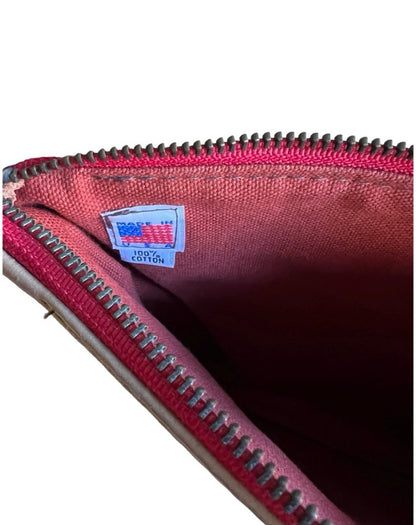 Totem Salvaged One Of A Kind Leather Butterfly Clutch Made In California