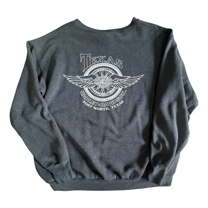 Rare Vintage 1992 Harley Davidson Double Sided 3D Emblem Wolf Sweatshirt XL