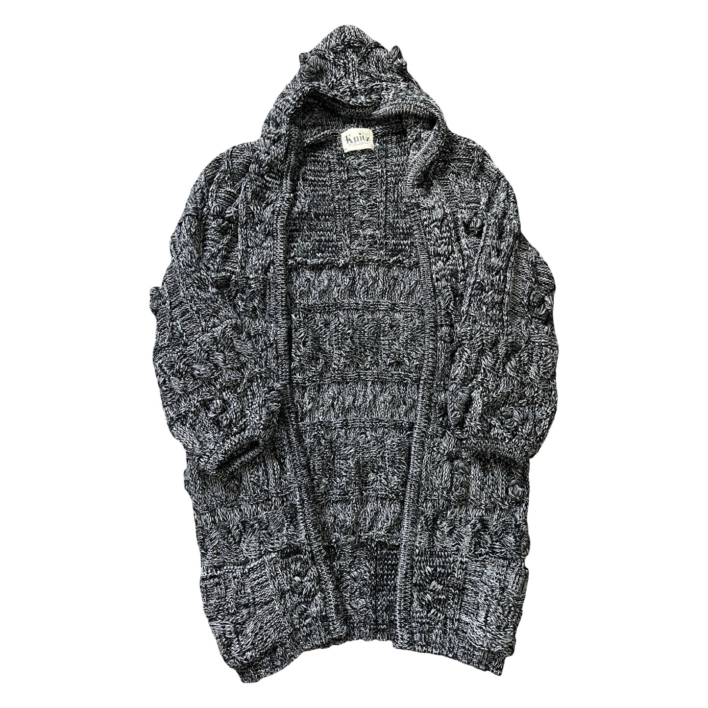 Knitz by For Love & Lemons Oversized Chunky Knit Hooded Cardigan XL