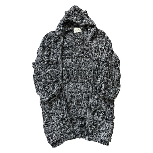 Knitz by For Love & Lemons Oversized Chunky Knit Hooded Cardigan XL