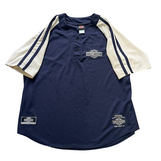 Vintage Harley Davidson Rhode Island Baseball Shirt XXL