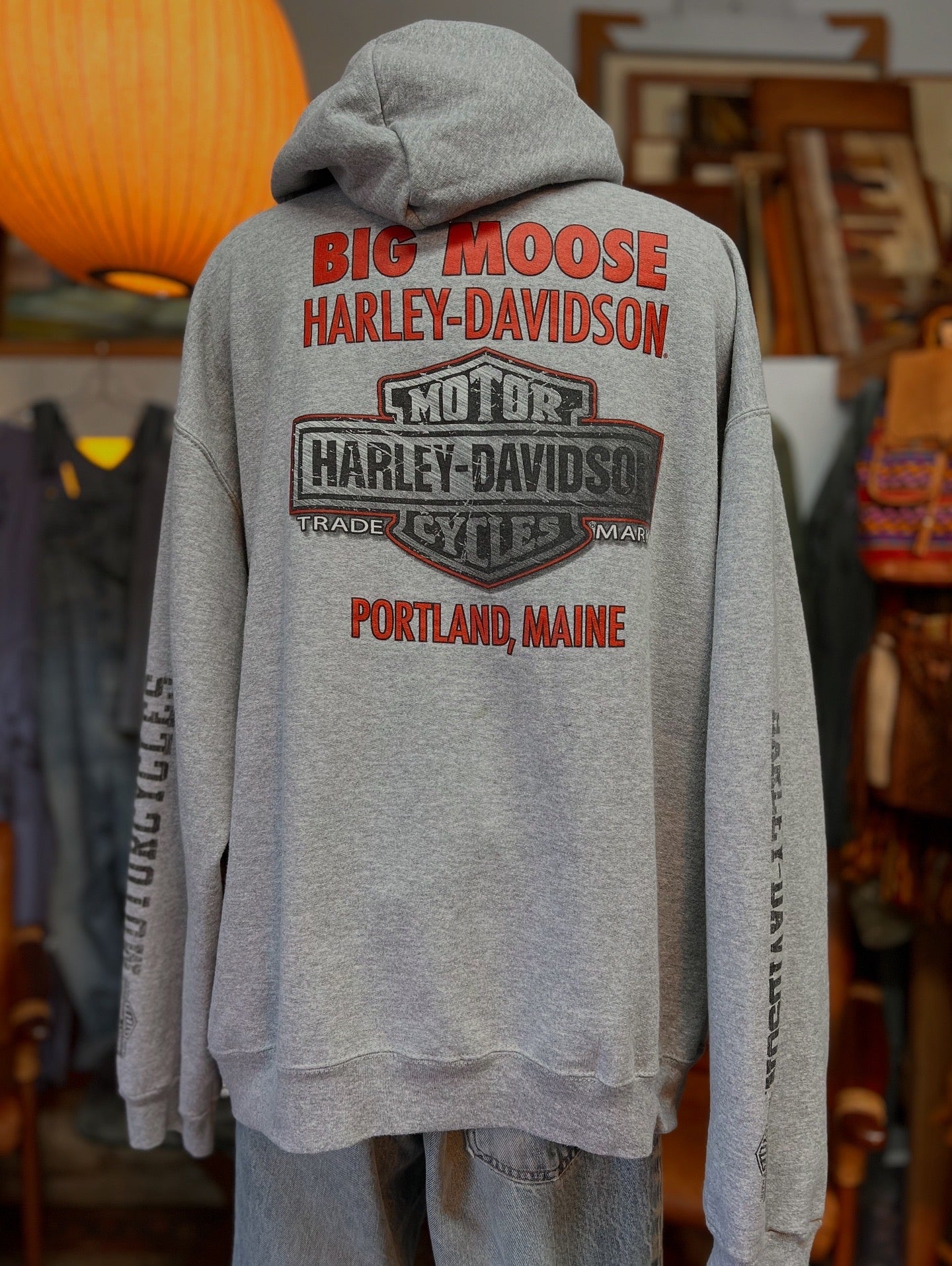 Harley Davidson Big Moose Portland Maine Hoodie 2015 XL/XXL