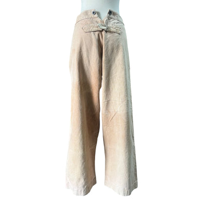 Vintage 1940’s French Duck Canvas Buckle Back Chore Pants