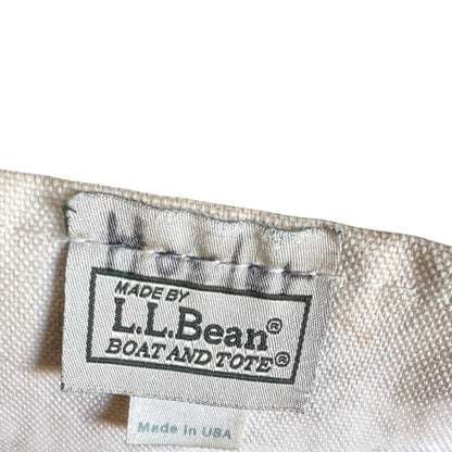 Rare Vintage 1980’s Heavily Distressed LL Bean Cream Boat and Tote
