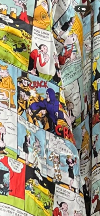RARE SET Vintage Universal Studios Sunday Comic Silk Mens Pajamas L