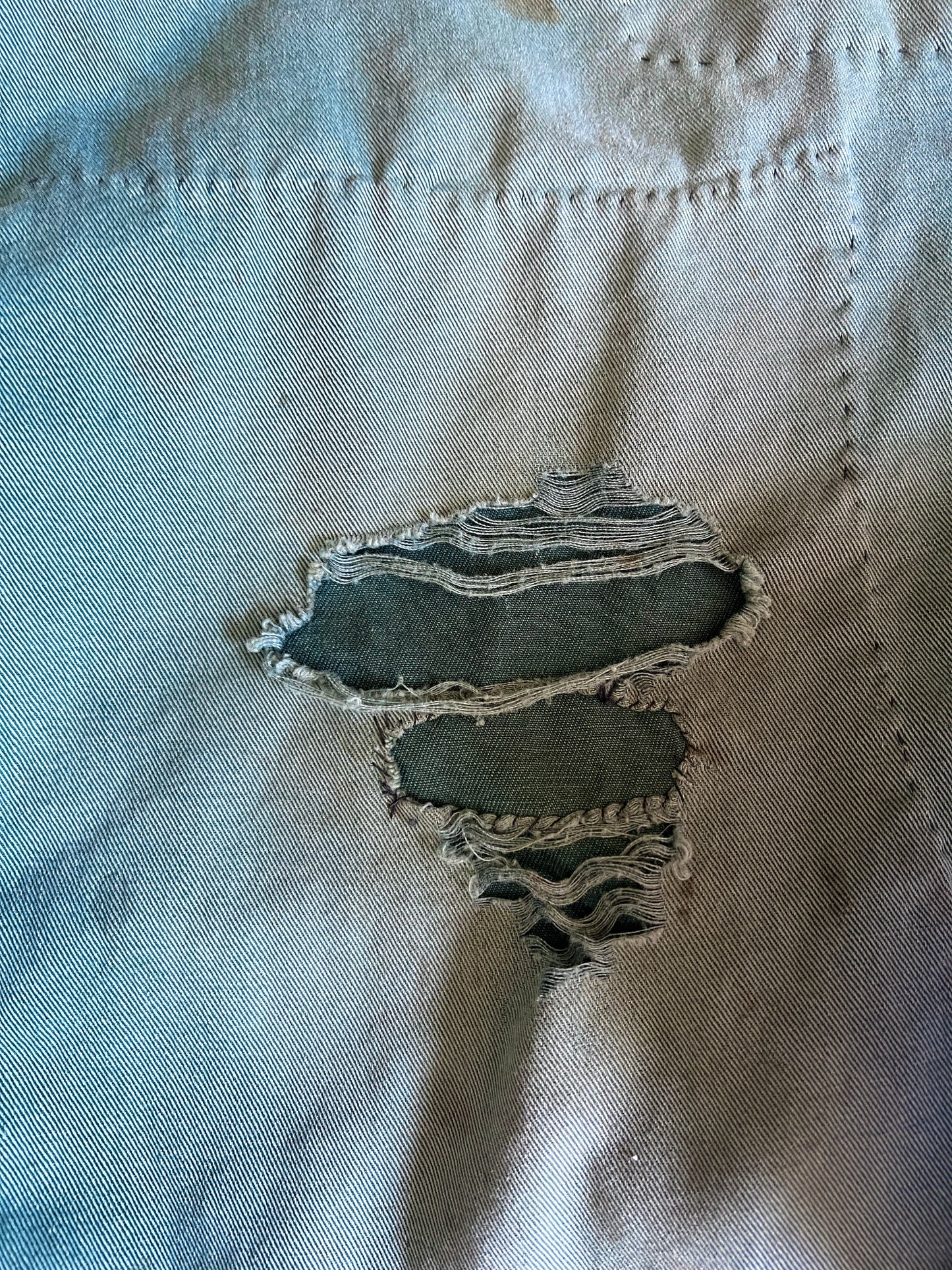Vintage 1950’s Big Mac Sanforized Heavily Distressed w/ Original Repairs Work Pants