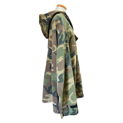 Vintage Military Issued Woodland Camo Hooded Anorak 3XL