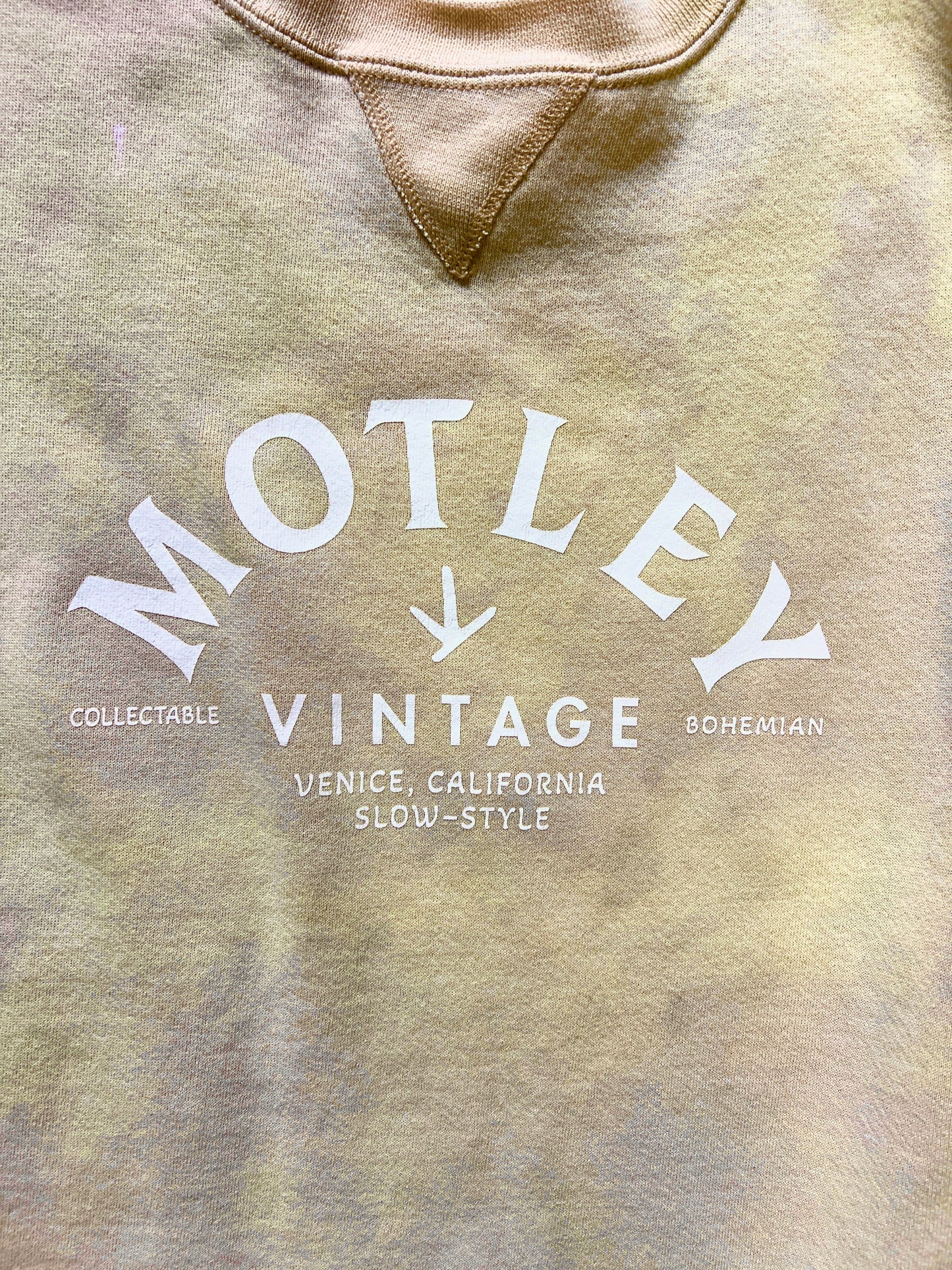 Vintage Rare Color Distressed Oversized Russell Sweatshirt w/ MV Logo XXL #18