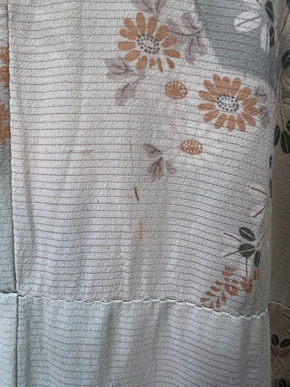 Vintage 1960’s Handmade Abstract Floral Kimono O/S