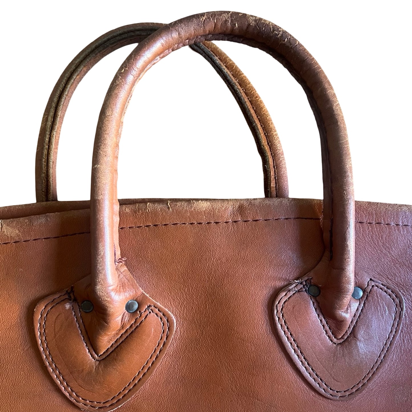 RARE Vintage LL Bean 1980’s Distressed Leather Tote XL