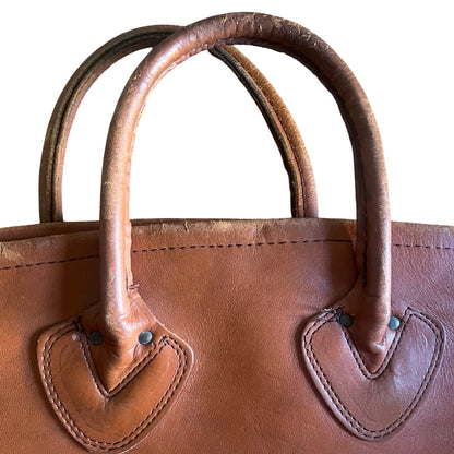 RARE Vintage LL Bean 1980’s Distressed Leather Tote XL