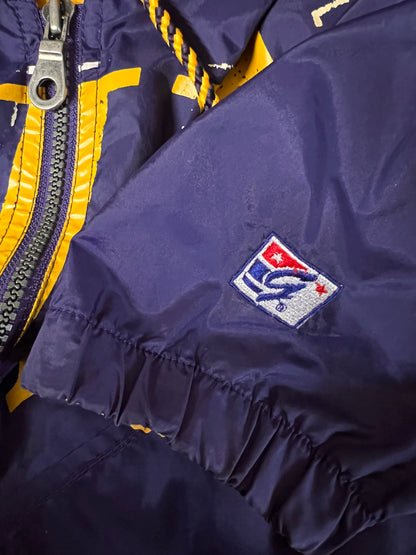 Vintage 1994 Minnesota Vikings Oversized Distressed Hooded Windbreaker XL