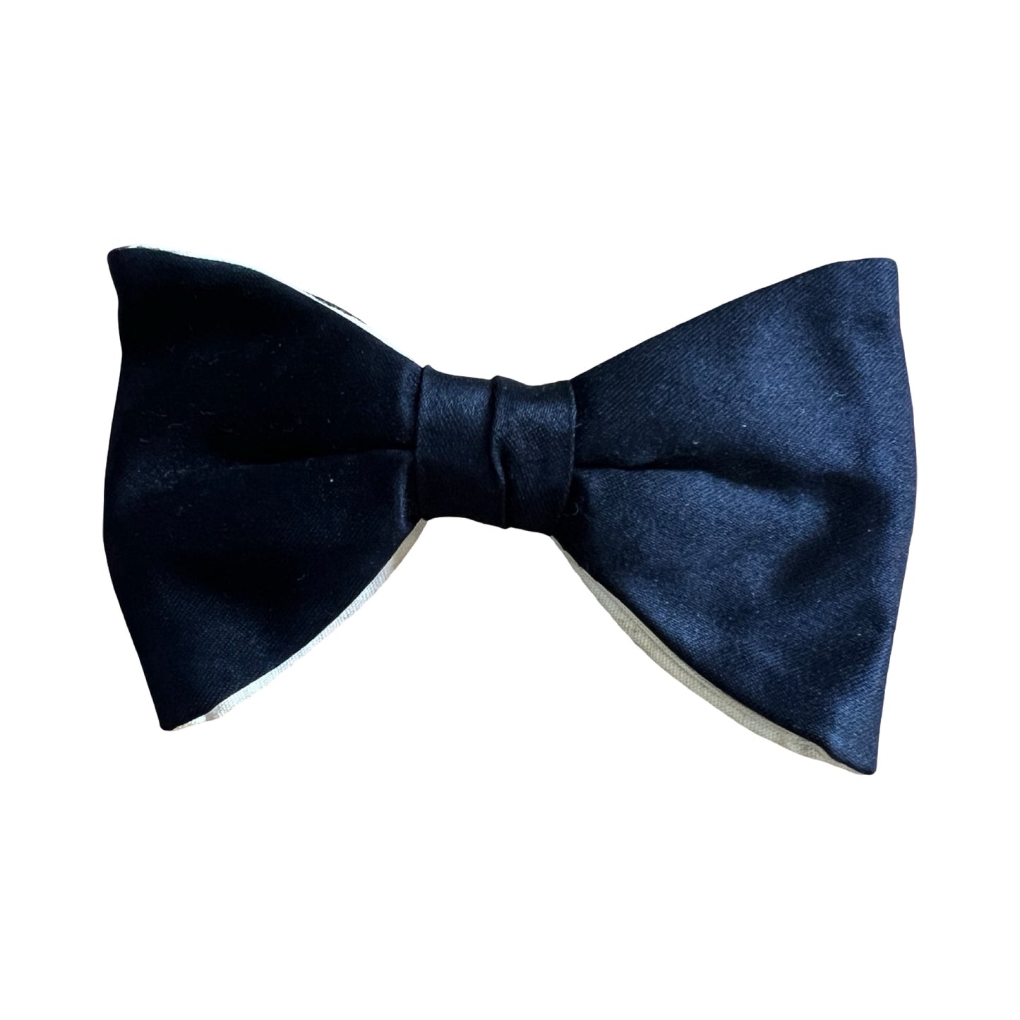 Vintage Black Silk Clip On Bow Tie
