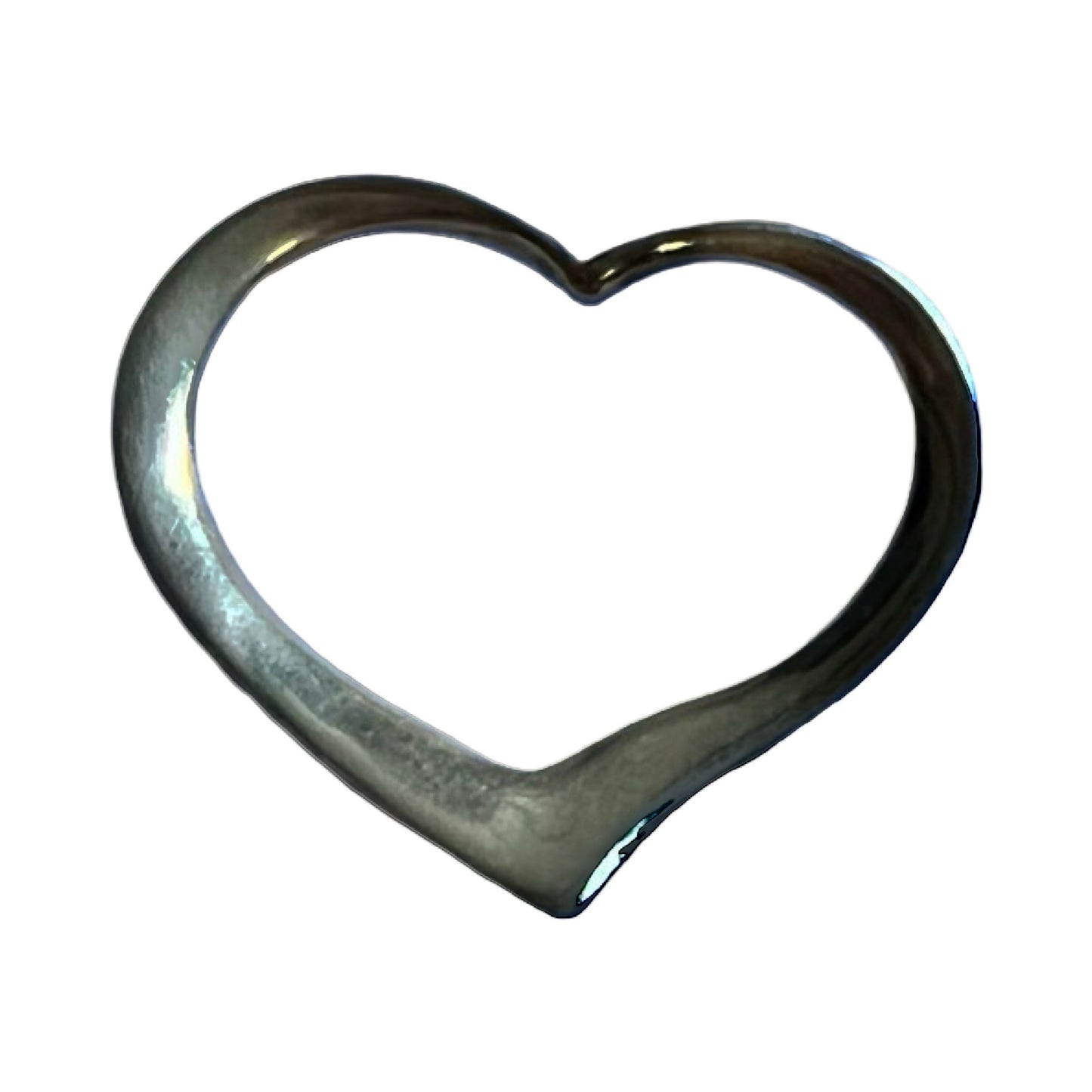 Vintage Large 14k Floating Heart Pendant