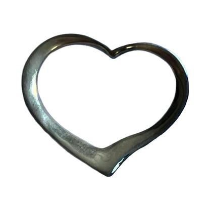 Vintage Large 14k Floating Heart Pendant