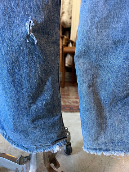 Vintage Distressed Key Imperial Denim Overalls