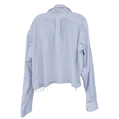 Brooks Brothers Madison Fit Blue Striped Oversized Cropped Oxford XXL