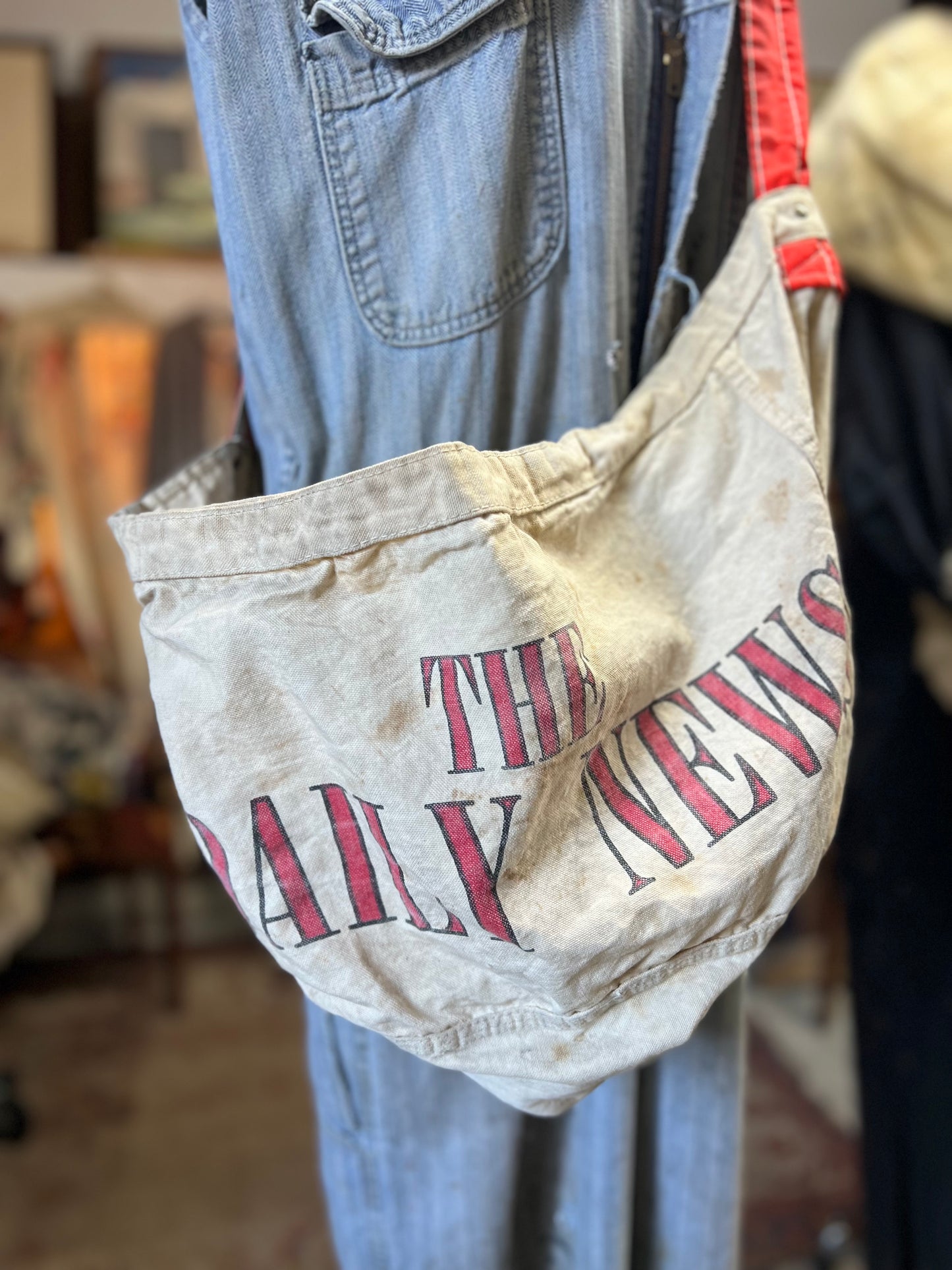 Vintage 1950’s McKeesport, PA The Daily Mail Heavily Distressed Newspaper Bag