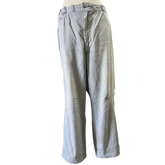 Vintage 1950’s Distressed Sail Cloth Chore Pants Original Repairs XL