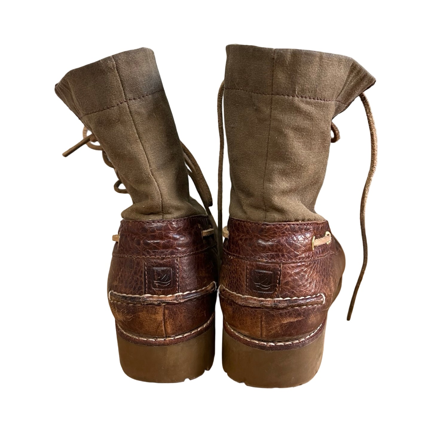 Vintage Leather & Canvas Sperry Top Sider Boots Women’s 8.5