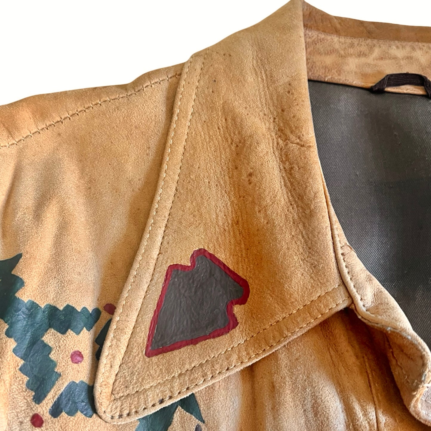 VERY RARE Original 1970’s One Of A Kind Hand Painted Native American Deerskin Jacket L