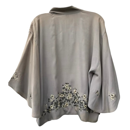 Rare Antique 1930’s  Embroidered Silk Bed Jacket Capelet