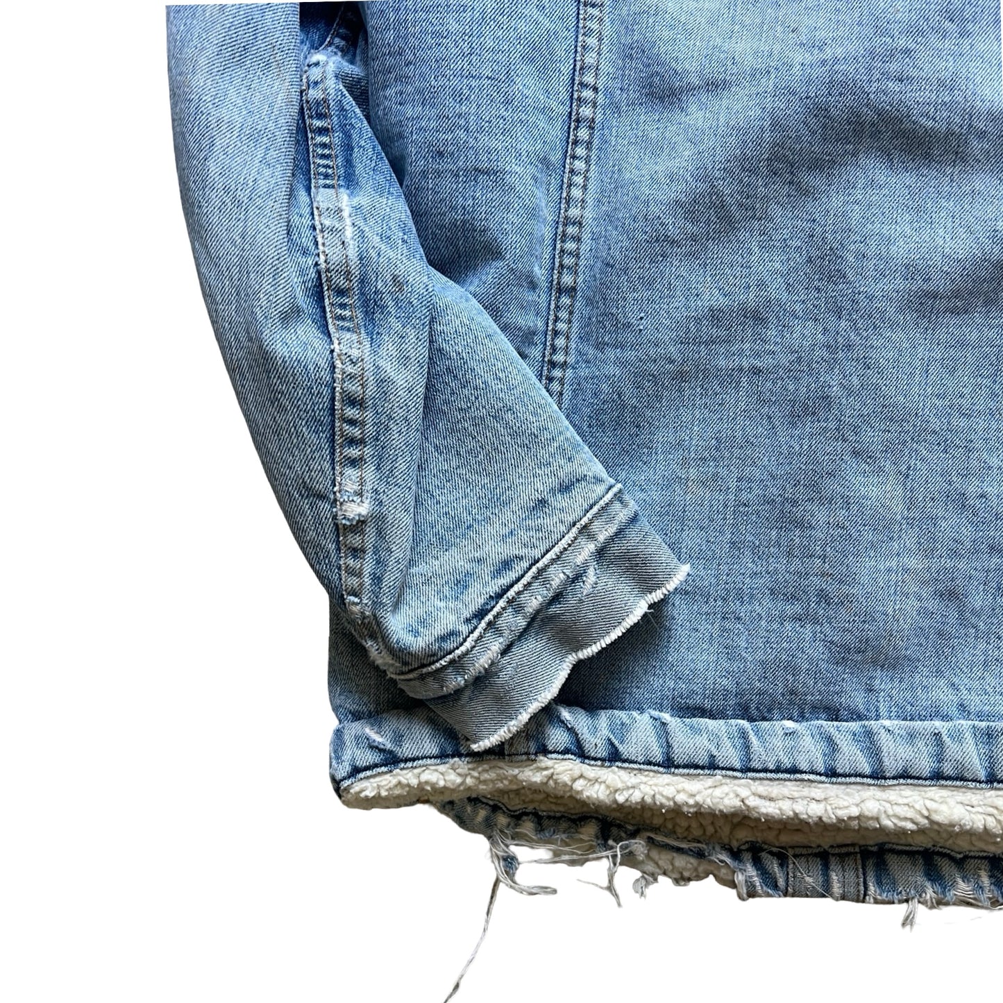 Vintage Worn To Perfection Levi’s Denim Sherpa Jacket 44 XL