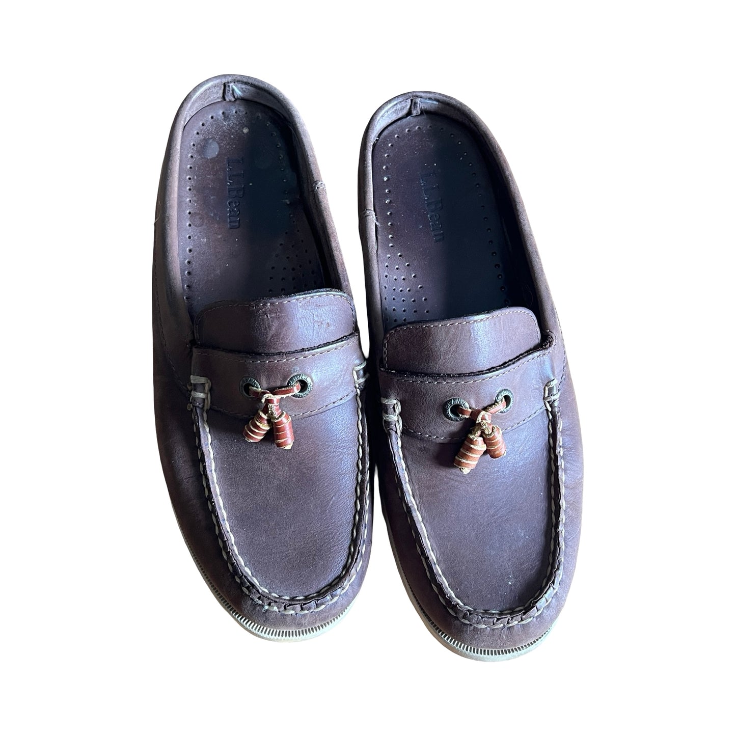 Vintage LL Bean Boat Shoe Slip On Mules 8.5