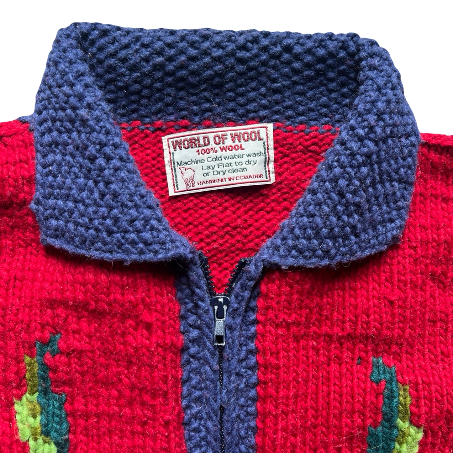 RARE Vintage 80’s Hand Knit Tulip Cowichan Sweater Jacket w/ Pockets L/XL