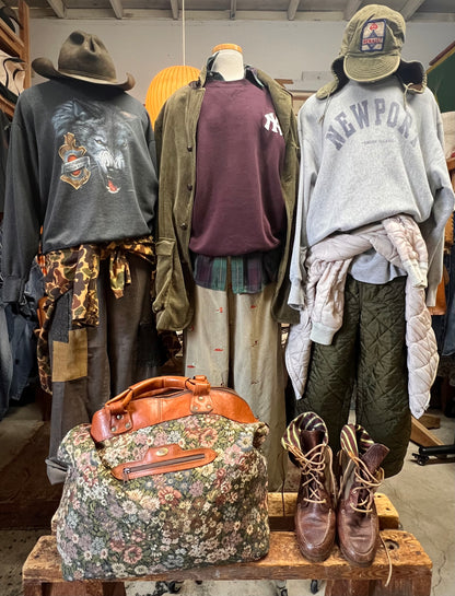 Vintage Distressed Newport, RI Oversized Gusseted Sweatshirt XL/XXL