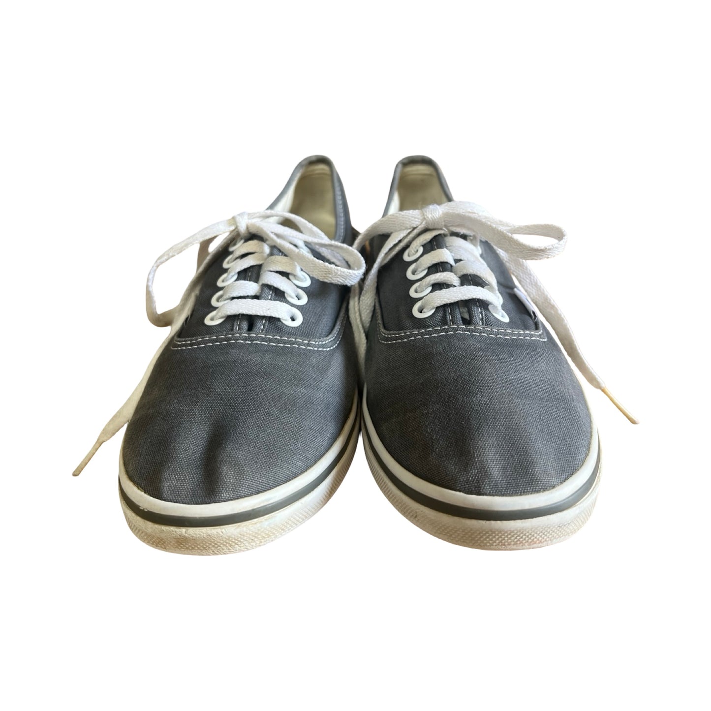 Vintage Distressed Classic Low Profile Vans Faded Gray Mens 7 Womens 8.5