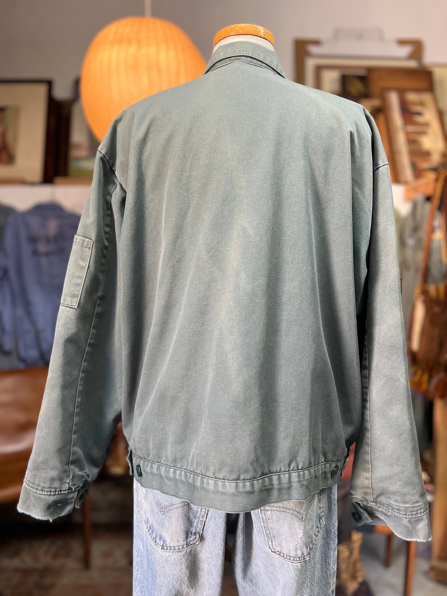 Vintage 80’s Faded Green Workwear Jacket XL