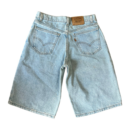 Rare One Of A Kind Vintage 1980’s Levi’s 562 Upside Down Orange Tab Patched Jorts 29/30