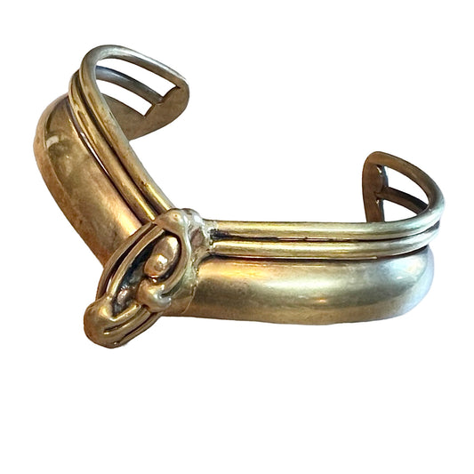Vintage 1970’s Signed Clarke V. Carmen Modernist Brass Cuff