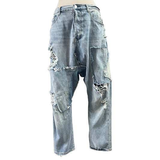 Free People Distressed Drop Crotch Denim 29