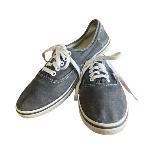 Vintage Distressed Classic Low Profile Vans Faded Gray Mens 7 Womens 8.5
