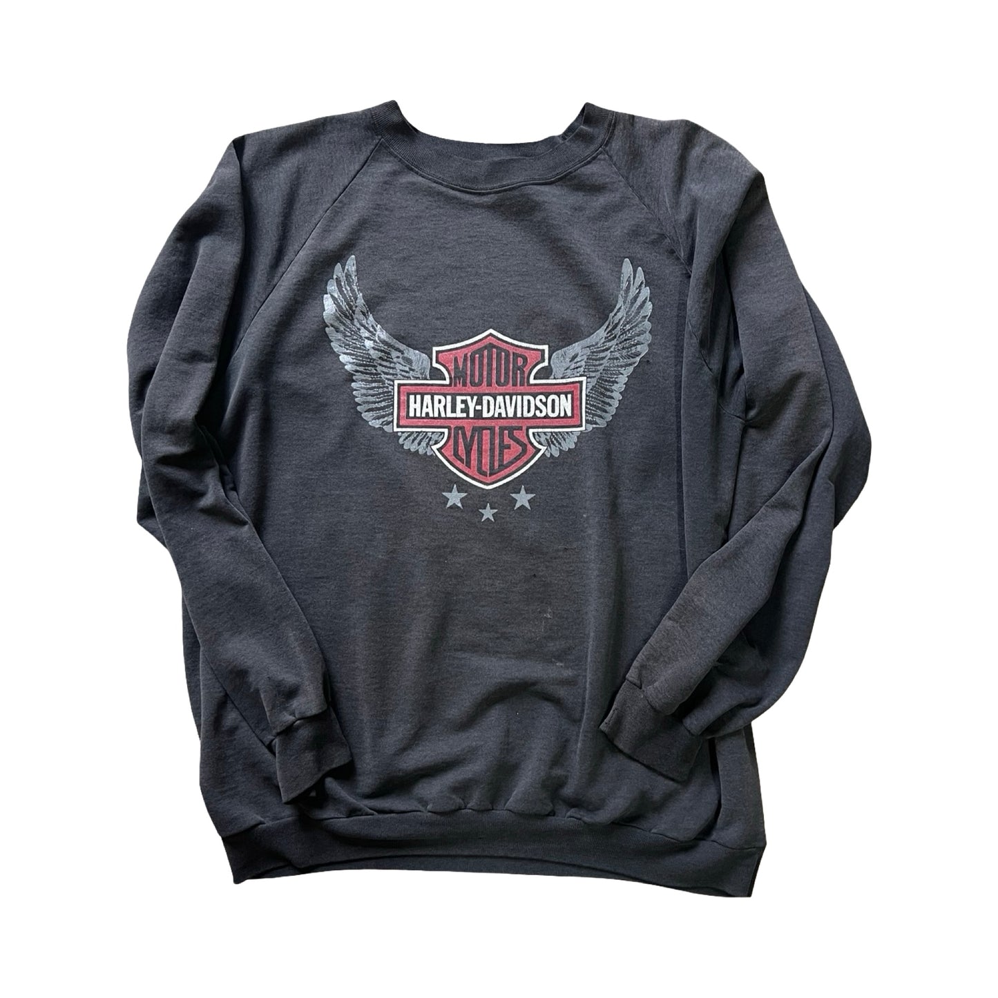 Rare Vintage 1980’s Harley Davidson Double Sided Raglan Sweatshirt XXL