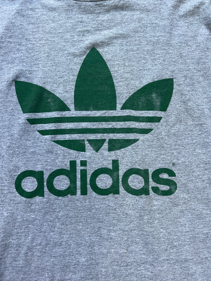 Vintage 90’s Adidas Double Sided Trefoil Logo Distressed T-Shirt XXL