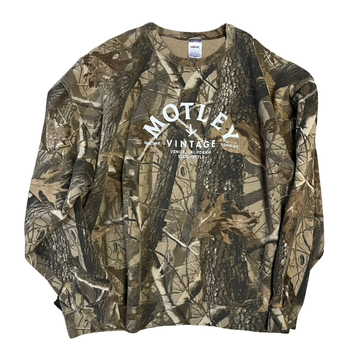 Vintage Oversized Distressed Camo Sweatshirt w/ MV Logo XXL #7