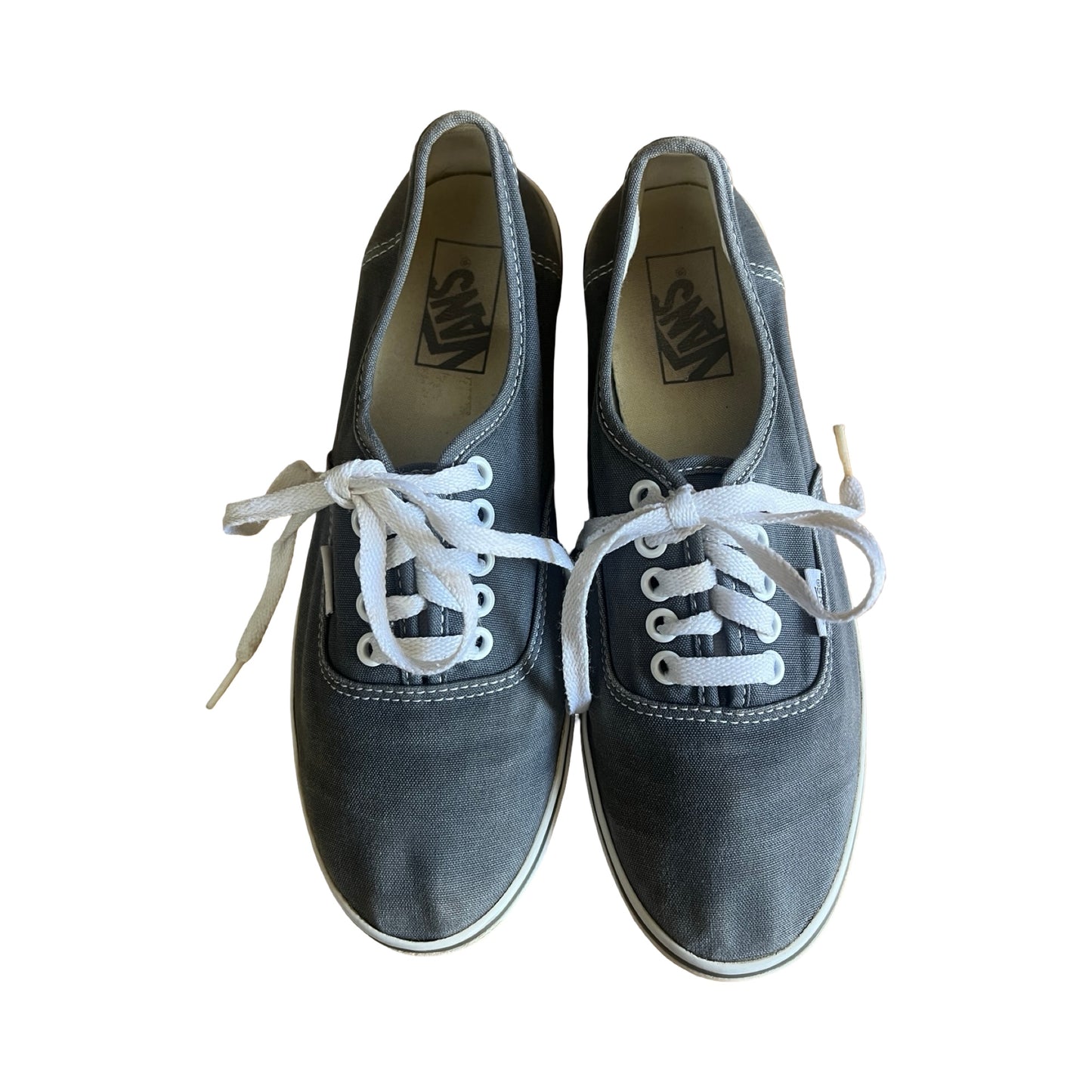 Vintage Distressed Classic Low Profile Vans Faded Gray Mens 7 Womens 8.5