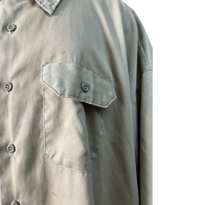 Vintage 1950’s Key Oversized Distressed Khaki Work Shirt 4XL