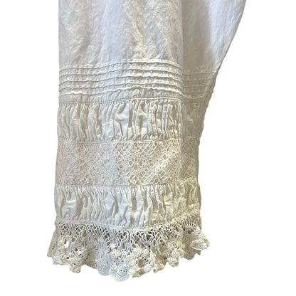 Vintage Antique Cotton Bloomers w/ Pin-tuck Lace Detail O/S