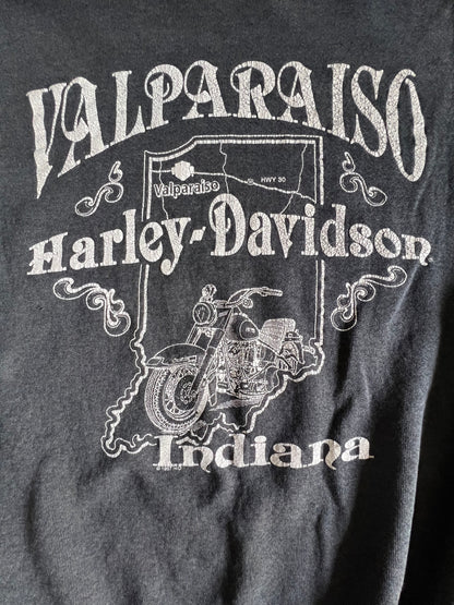 Vintage 80’s/90’s Distressed Harley Logo Sweatshirt Indiana XL