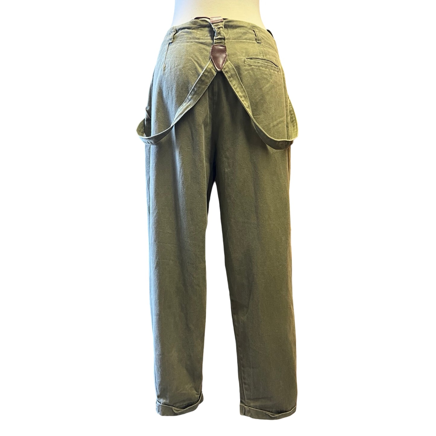 Vintage 80’s Limited Express Pleated Front Cuffed Pants w/ Detachable Suspenders S/M