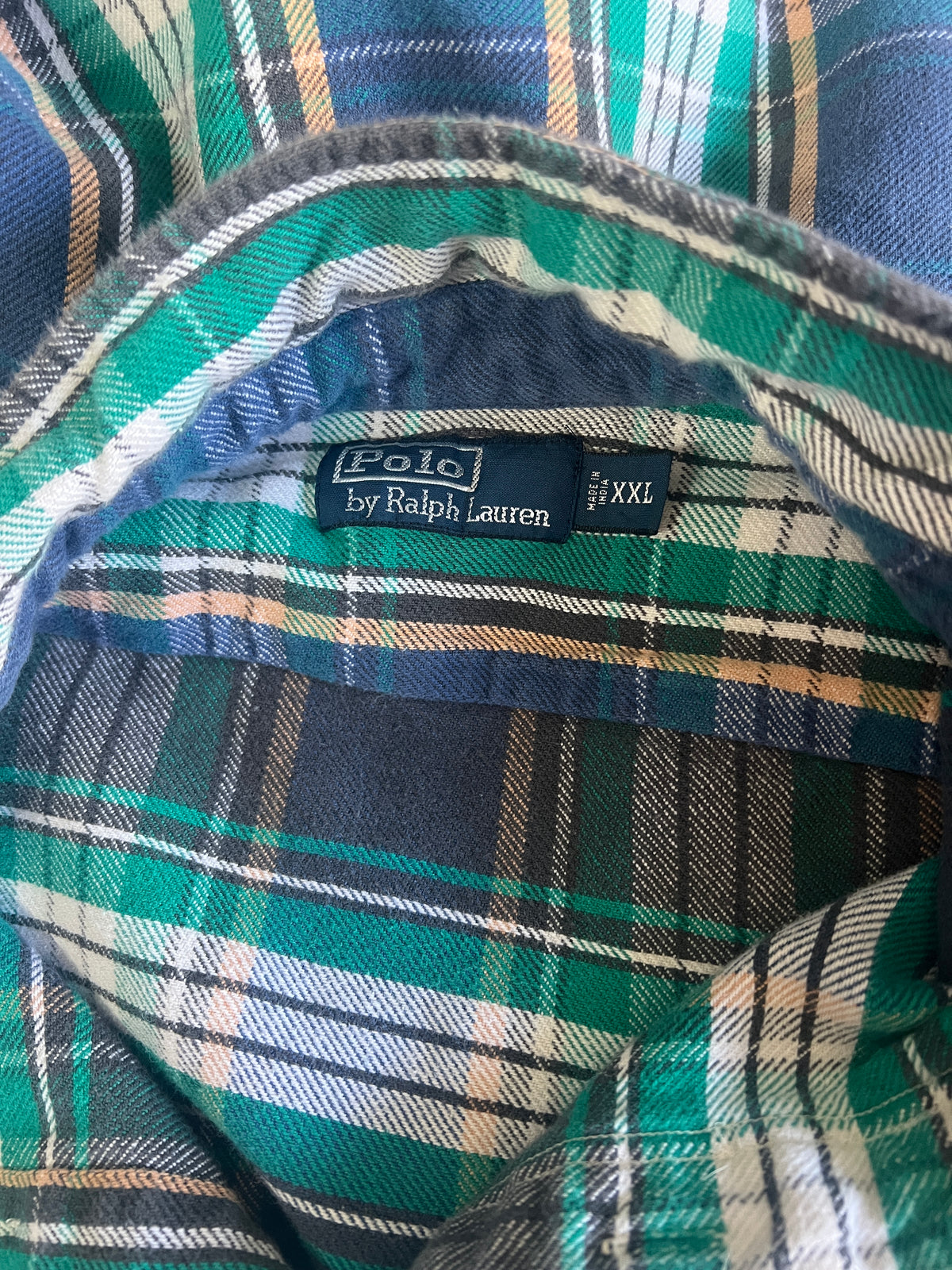 Vintage Y2K Polo Ralph Lauren Faded Heavy Weight Oversized Flannel XXL