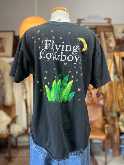 Vintage 90’s Rickie Lee Jones Flying Cowboys 2X Sided Tee XL