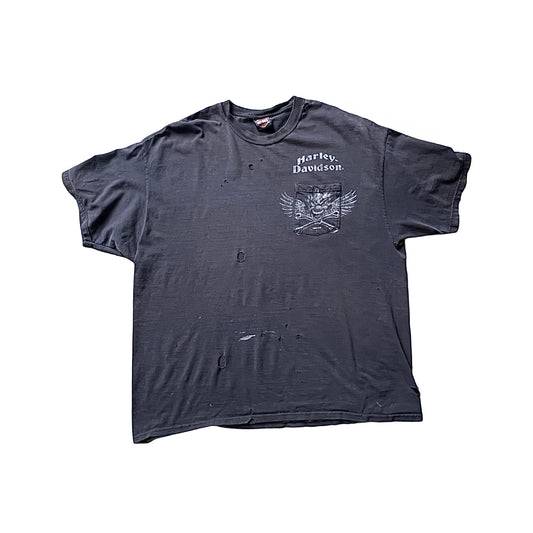 Vintage Thrashed Harley Davidson T-Shirt Tampa, Florida 2XL