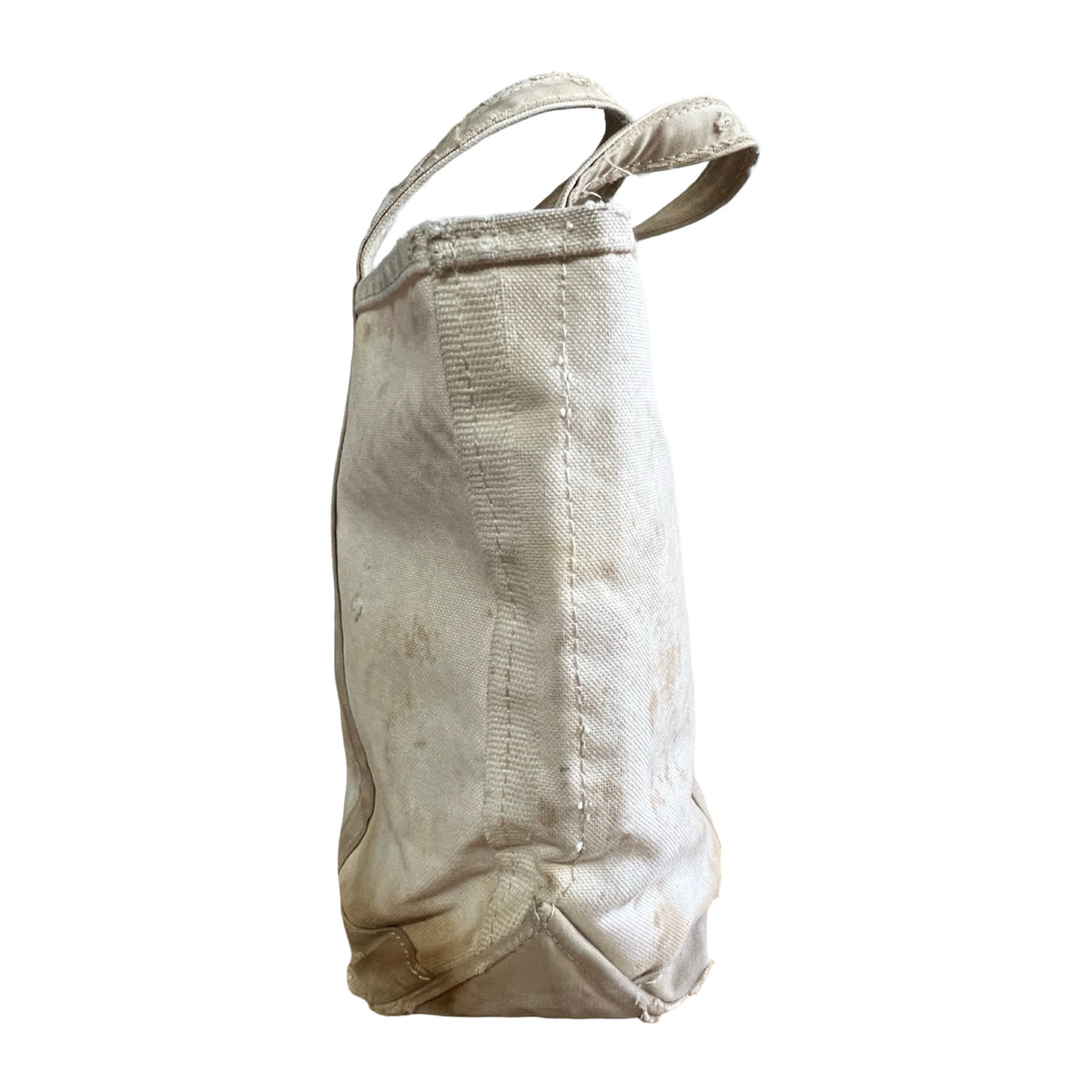 Rare Vintage 1980’s Heavily Distressed LL Bean Cream Boat and Tote