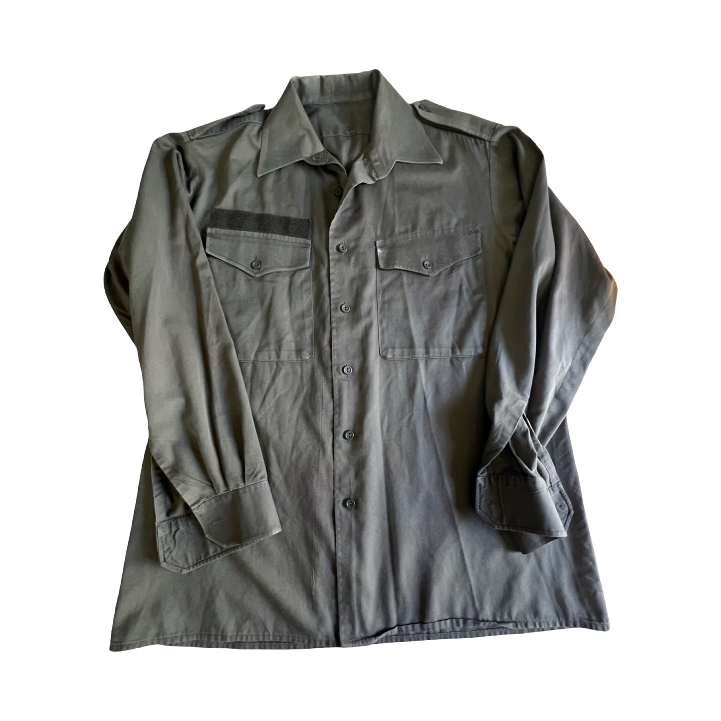 Vintage Army Shirt Jacket Military Uniform L